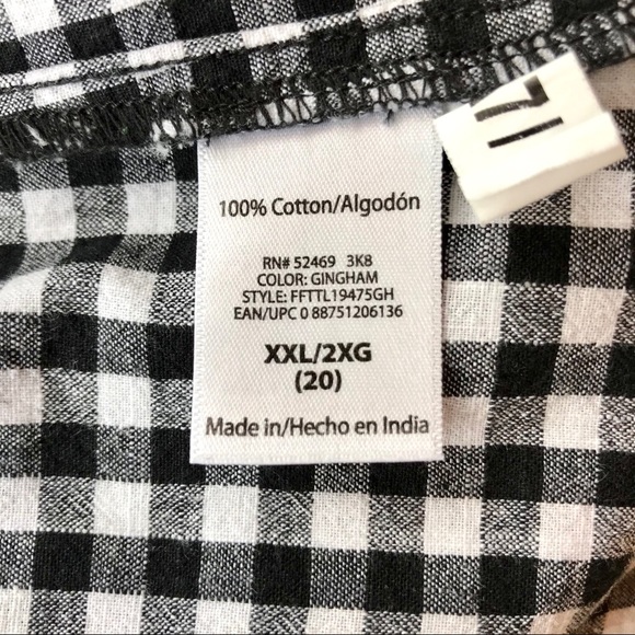 ❌SOLD Woven Cotton Boxy Gingham Ruffle Sleeve Top - Picture 5 of 5